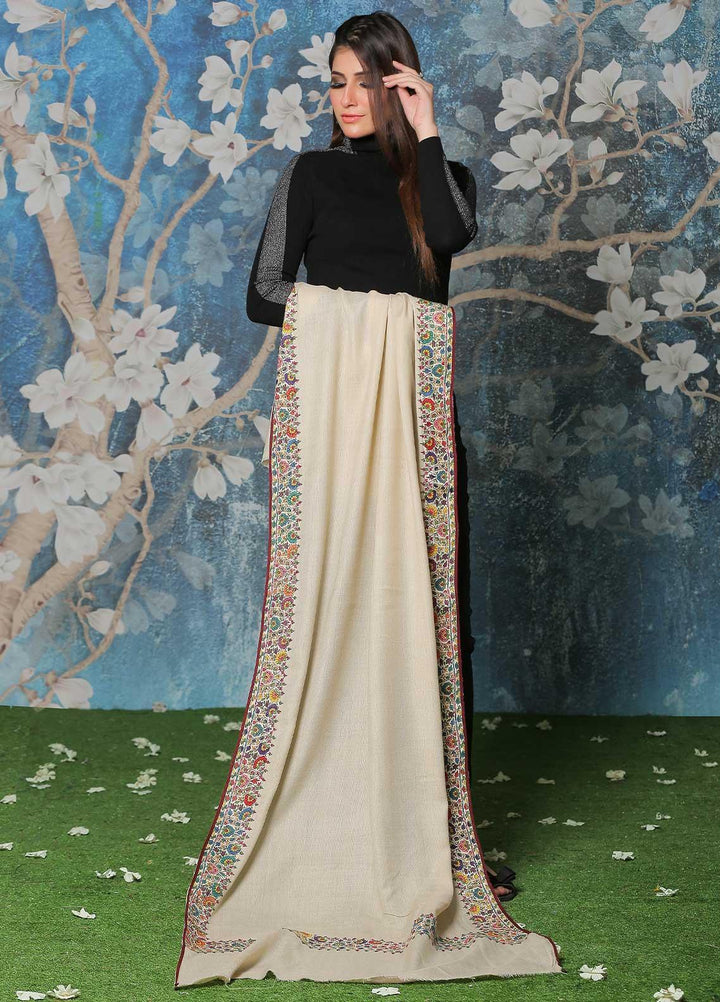 Sanaulla Exclusive Range Pashmina Shawl SU21PP AKP-49 Fawn-1 Pure Pashmina Shawls