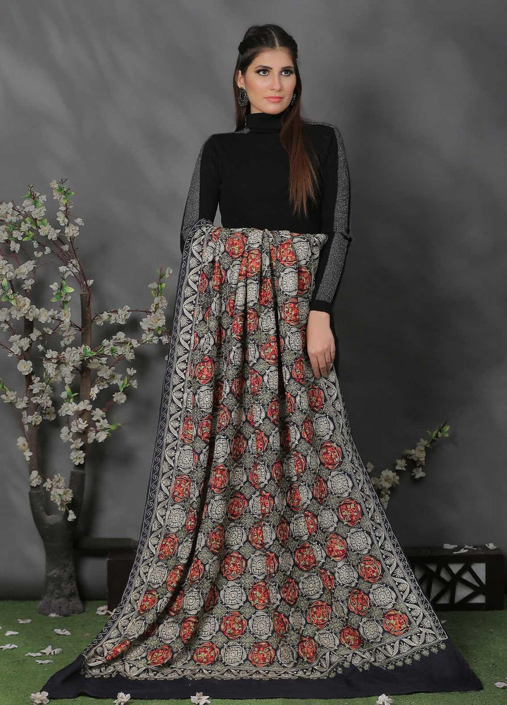 Sanaulla Exclusive Range Pashmina Shawl SU21PP AKP-02 Blue Pure Pashmina Shawls