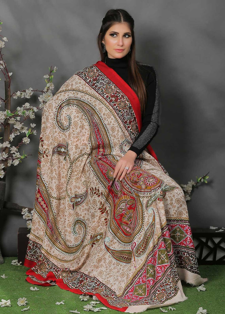 Sanaulla Exclusive Range Pashmina Shawl SU21PP MIR-621-Multi5 Pure Pashmina Shawls