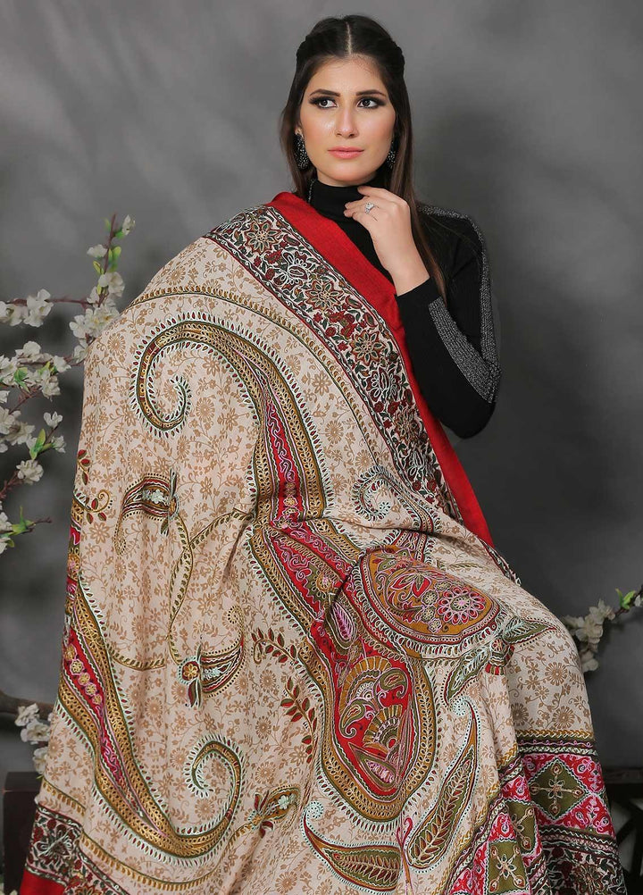 Sanaulla Exclusive Range Pashmina Shawl SU21PP MIR-621-Multi5 Pure Pashmina Shawls