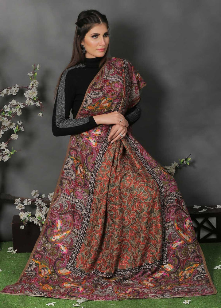 Sanaulla Exclusive Range  Pashmina  Shawl SU21PP OD-93 - Pure Pashmina Shawls