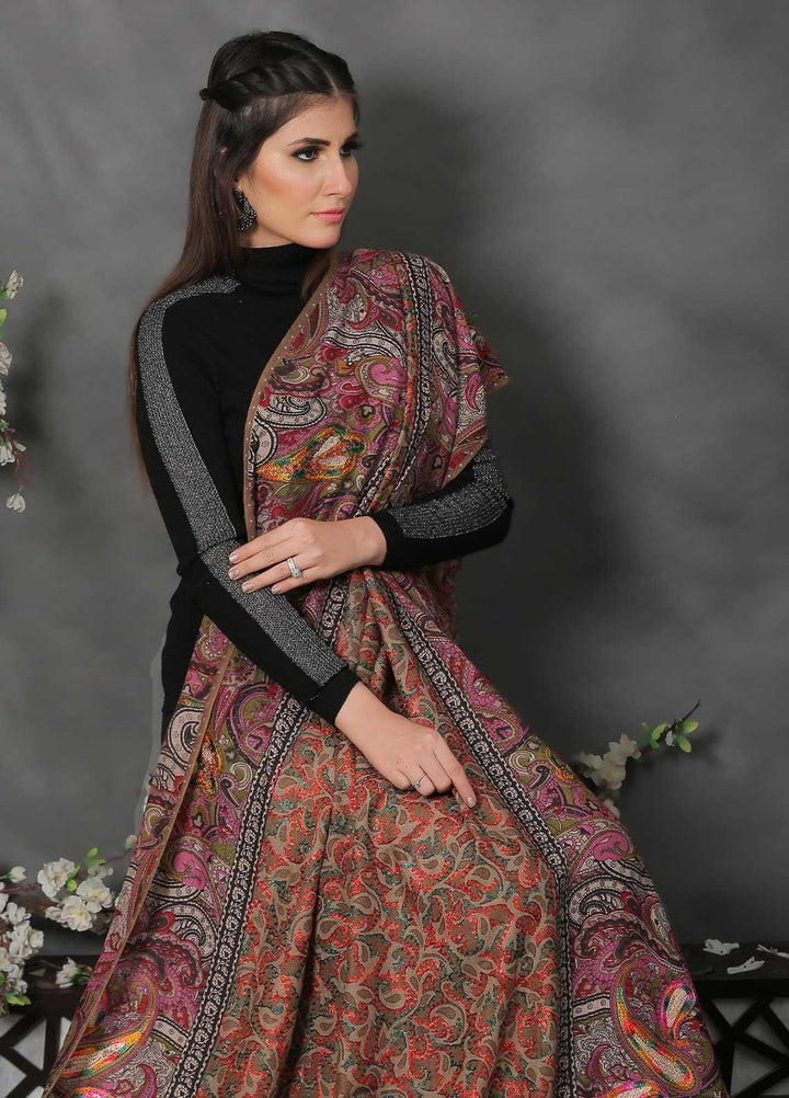 Sanaulla Exclusive Range  Pashmina  Shawl SU21PP OD-93 - Pure Pashmina Shawls