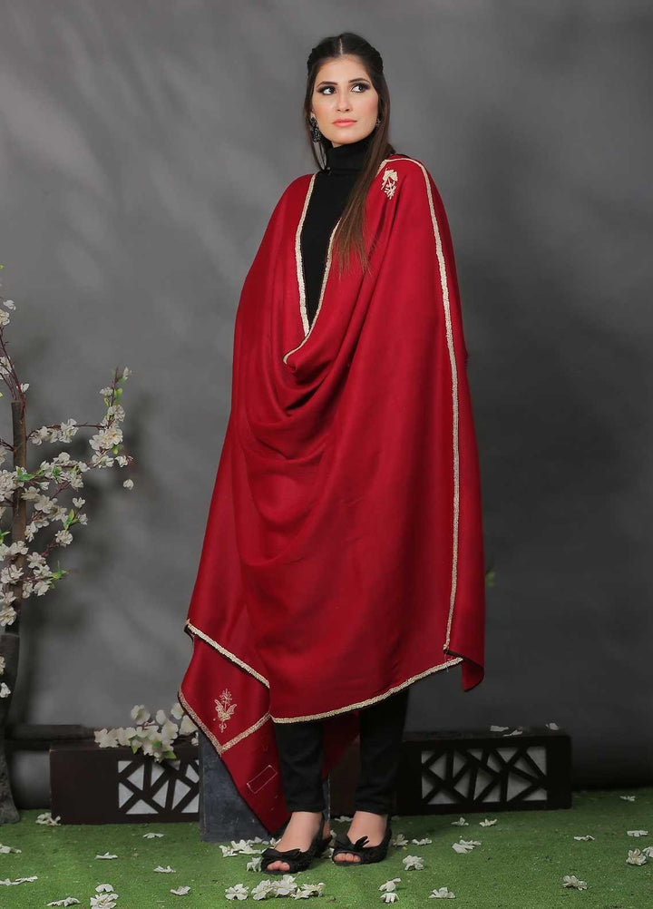 Sanaulla Exclusive Range Pashmina Shawl SU21PP MIR-06 Maroon 1 Pure Pashmina Shawls