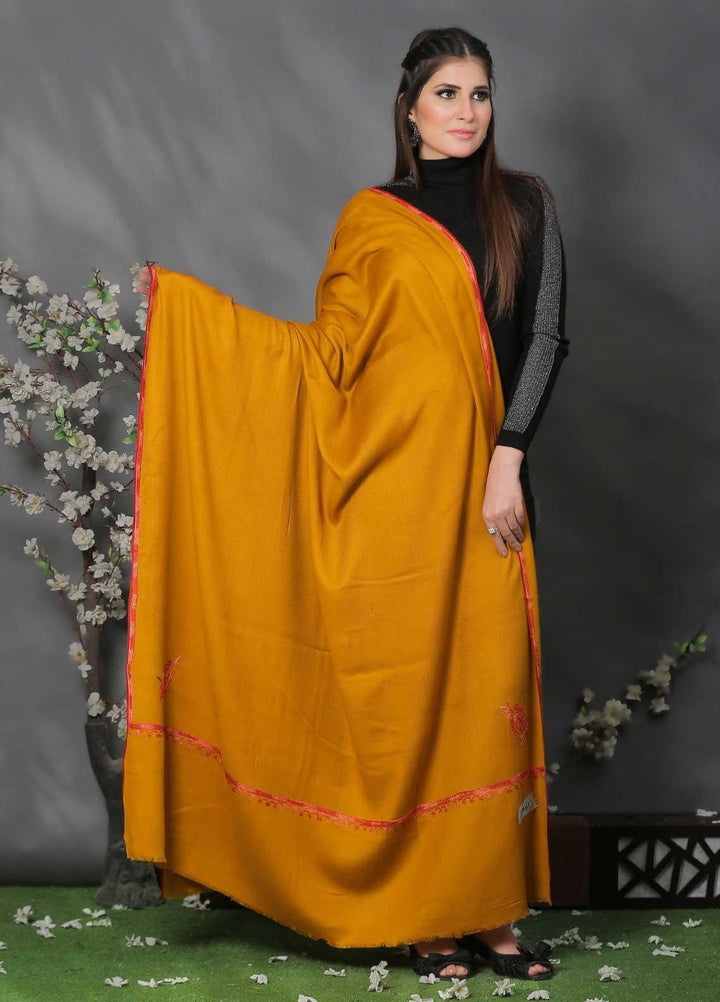 Sanaulla Exclusive Range Pashmina Shawl SU21PP MIR-06 Lemon 2 Pure Pashmina Shawls