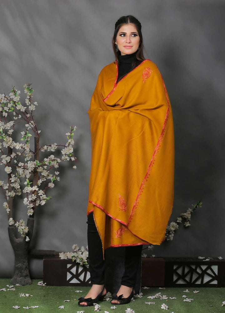 Sanaulla Exclusive Range Pashmina Shawl SU21PP MIR-06 Lemon 2 Pure Pashmina Shawls