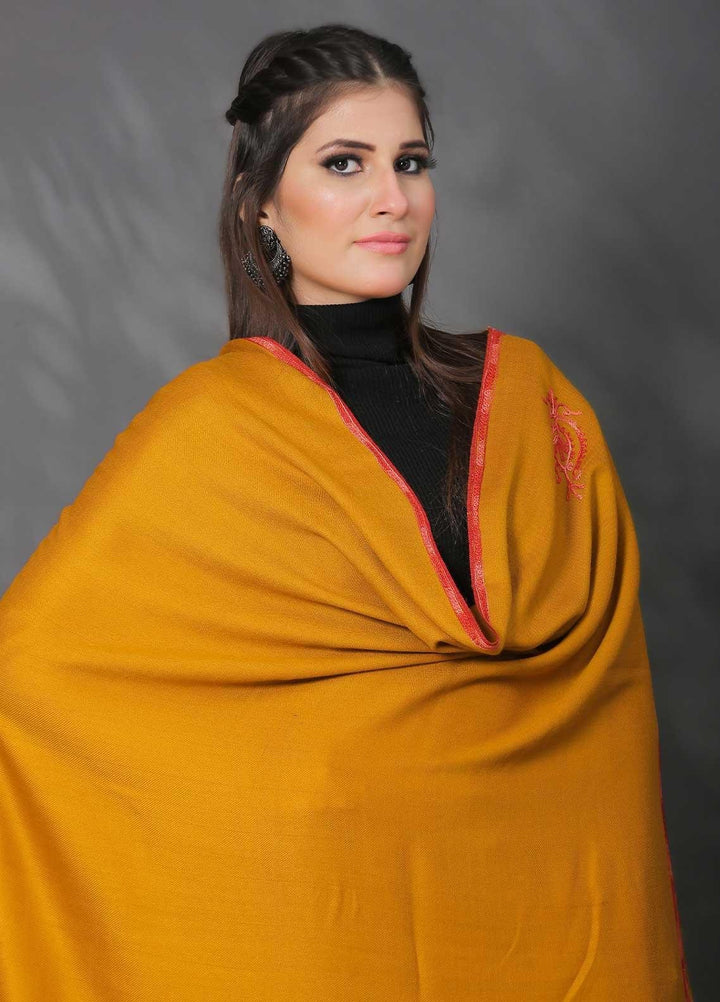 Sanaulla Exclusive Range Pashmina Shawl SU21PP MIR-06 Lemon 2 Pure Pashmina Shawls