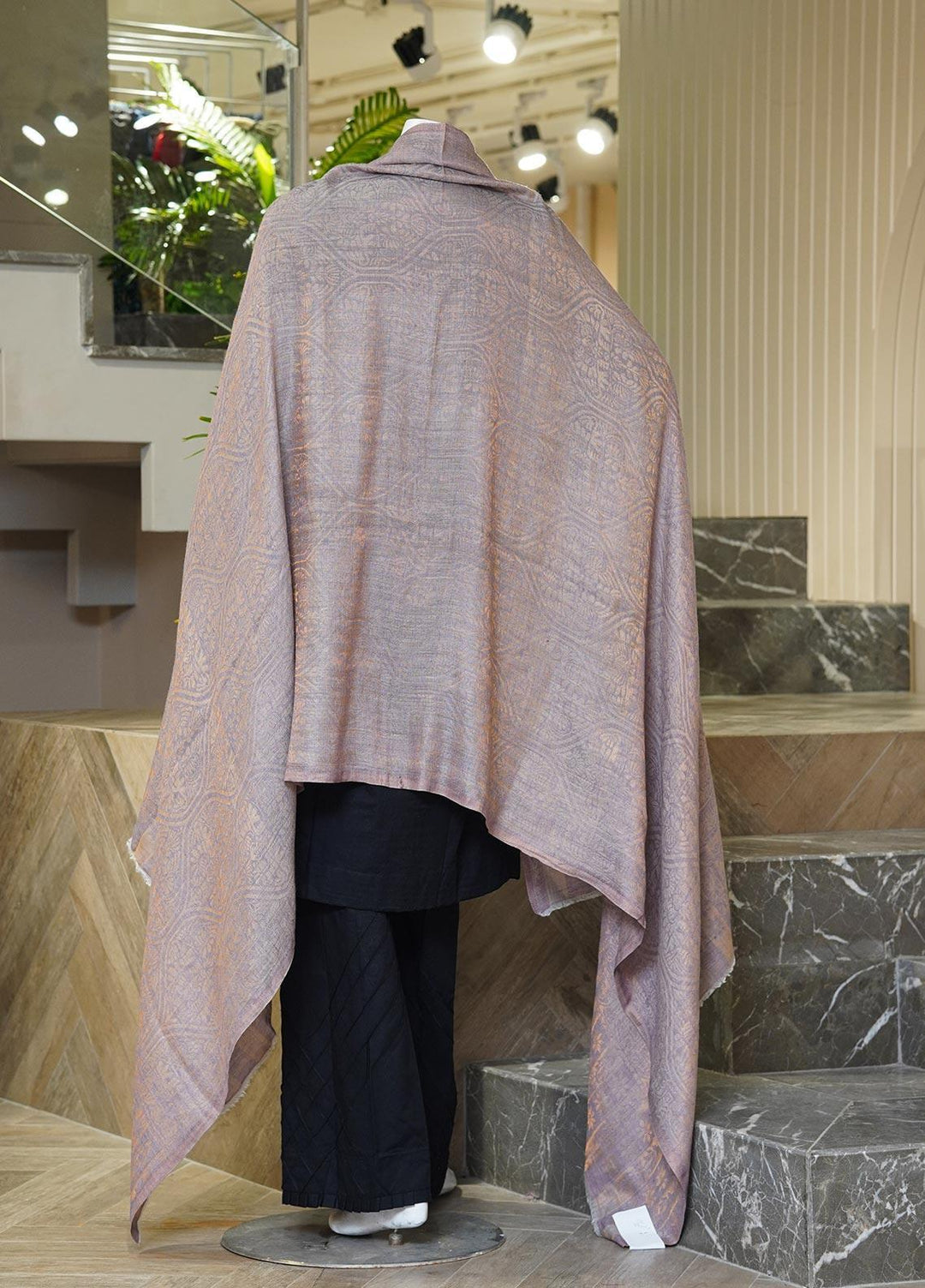 Sanaulla Exclusive Range  Pashmina  Shawls MAMA-01 Fawn - Pashmina Shawls