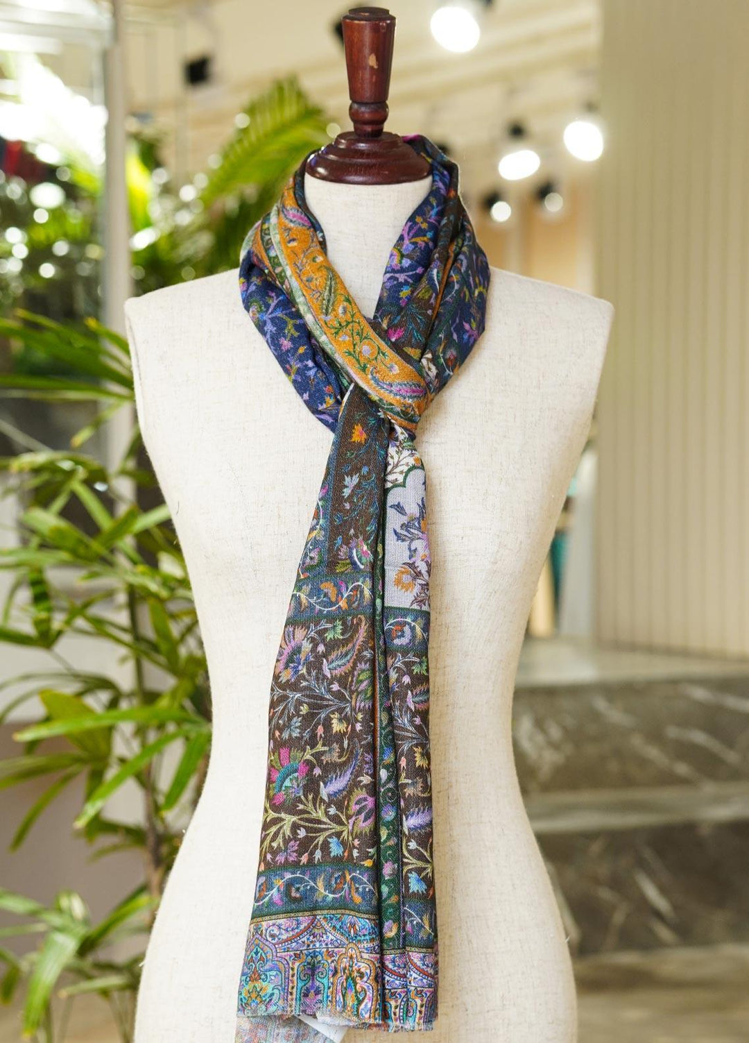 Sanaulla Exclusive Range  Pashmina  Shawls MAMA-03 Multi-2 - Pashmina Shawls