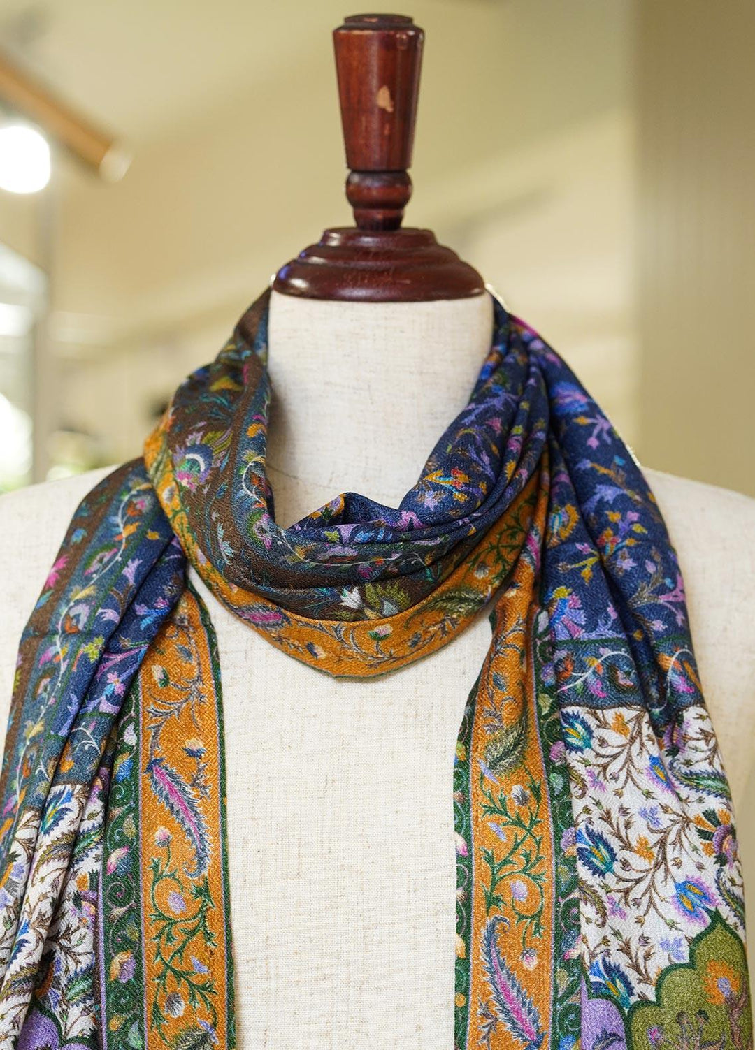 Sanaulla Exclusive Range  Pashmina  Shawls MAMA-03 Multi-2 - Pashmina Shawls