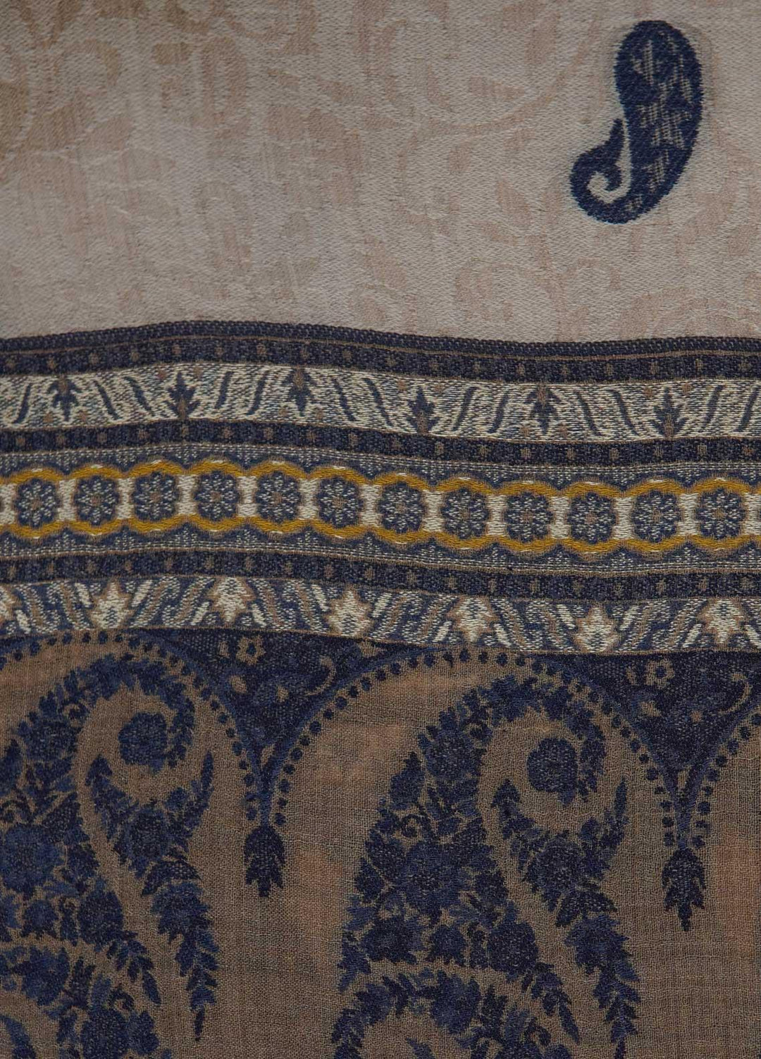 Sanaulla Exclusive Range  Pashmina  Shawls MAMA-07 Brown-1 - Pashmina Shawls