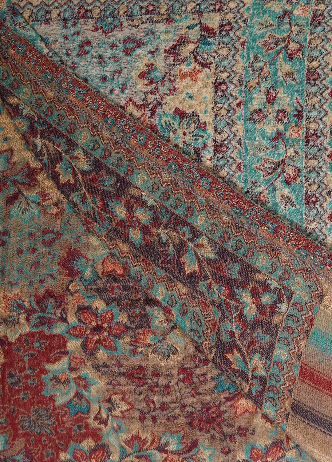 Sanaulla Exclusive Range  Pashmina  Shawls MAMA-10 Multi-2 - Pashmina Shawls