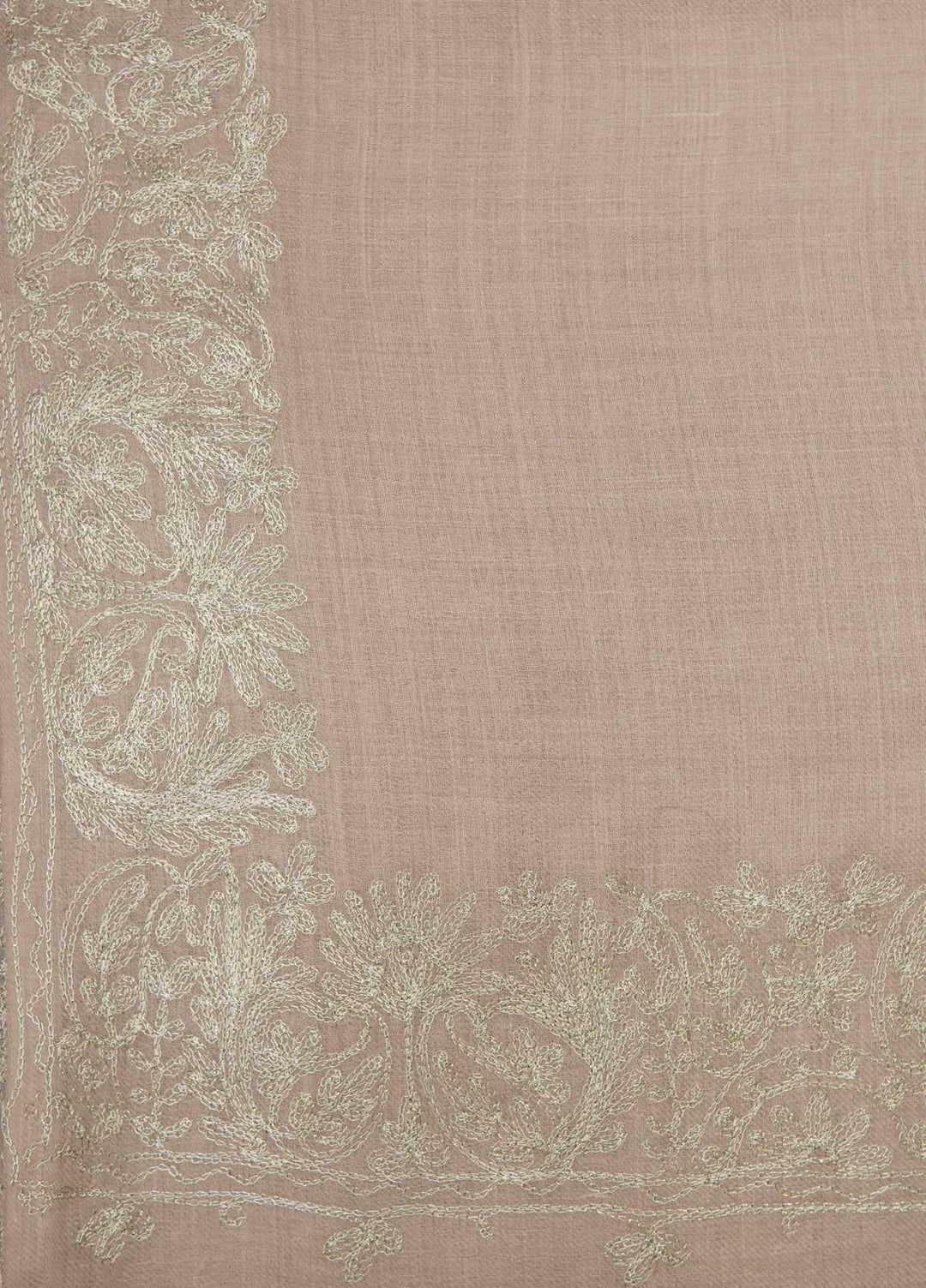 Sanaulla Exclusive Range  Pashmina  Shawls MAMA-25 Fawn-1 - Pashmina Shawls