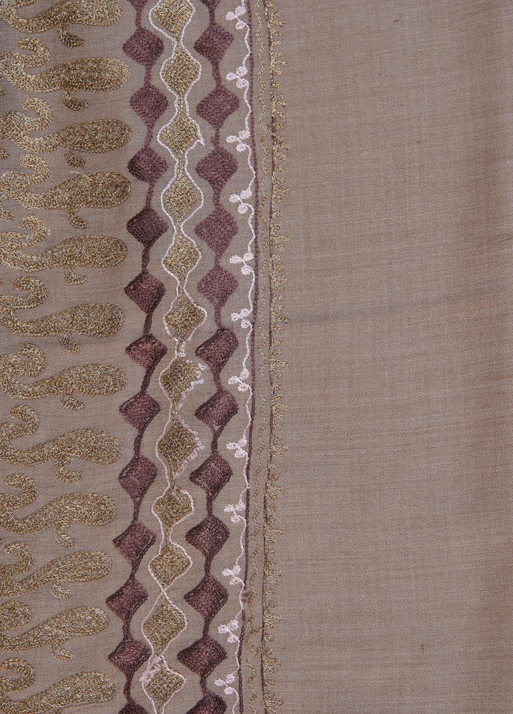 Sanaulla Exclusive Range  Pashmina  Shawls SU22PS-1 M-Shawls MIR-23 Fawn 1 - Pashmina Shawls