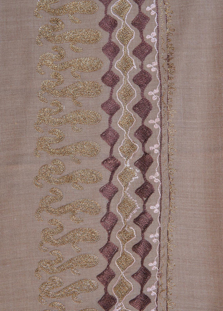 Sanaulla Exclusive Range  Pashmina  Shawls SU22PS-1 M-Shawls MIR-23 Fawn 1 - Pashmina Shawls