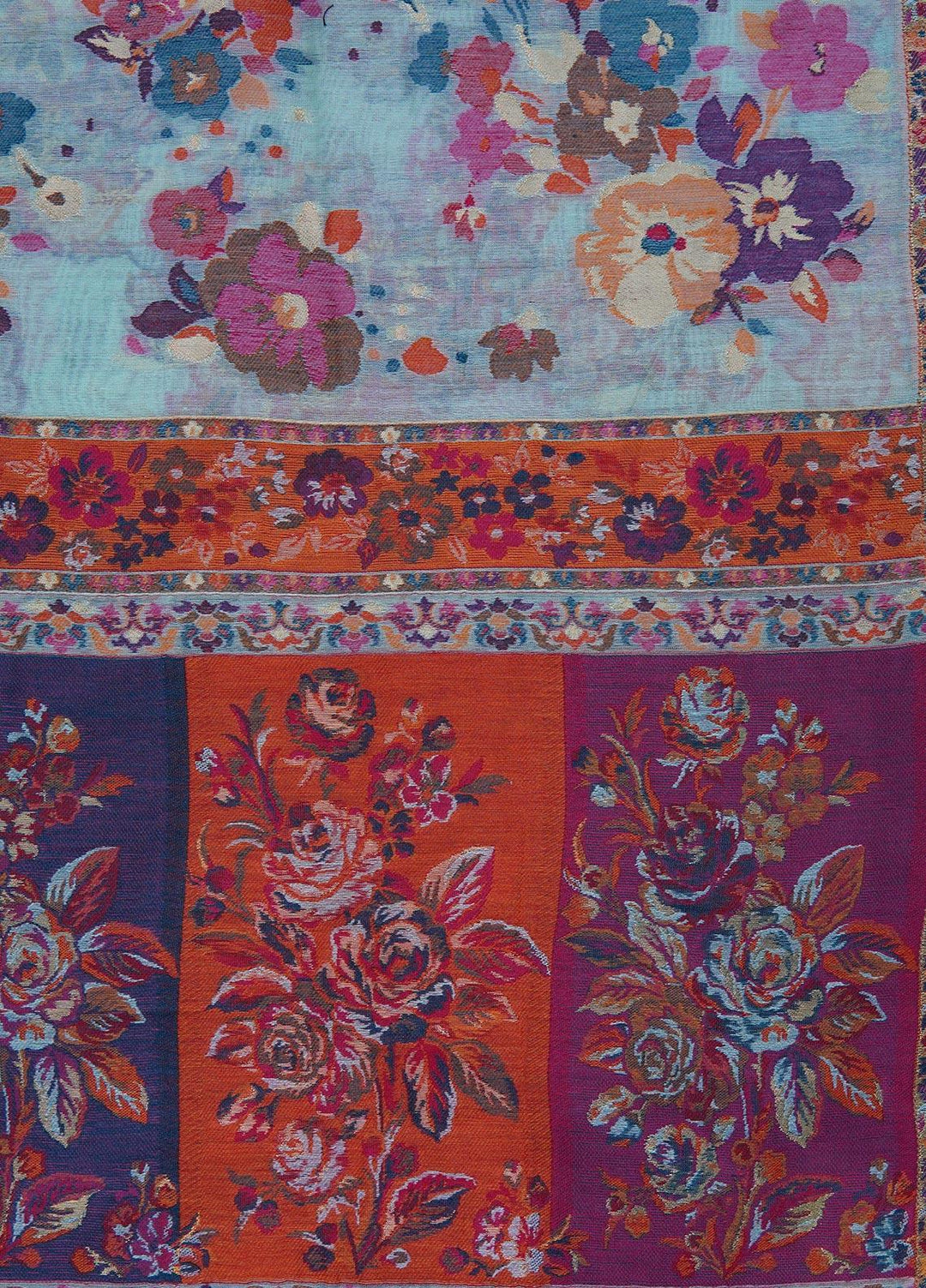 Sanaulla Exclusive Range  Pashmina  Shawls MAMA-11 Multi-7 - Pashmina Shawls