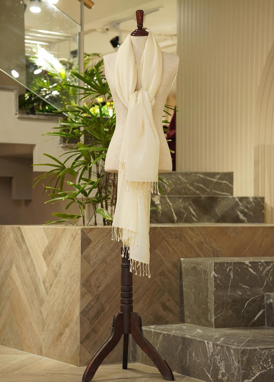 Sanaulla Exclusive Range  Pashmina  Shawls 104371-Yellow - Pashmina Shawls