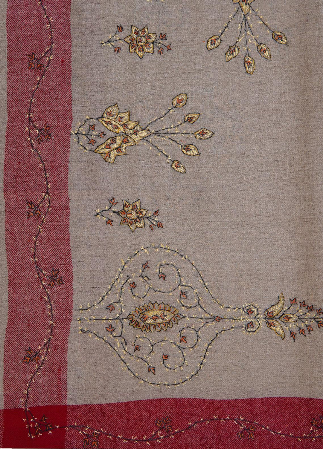 Sanaulla Exclusive Range  Pashmina  Shawls SU22PS-1 M-Shawls MIR-20 Brown 6 - Pashmina Shawls