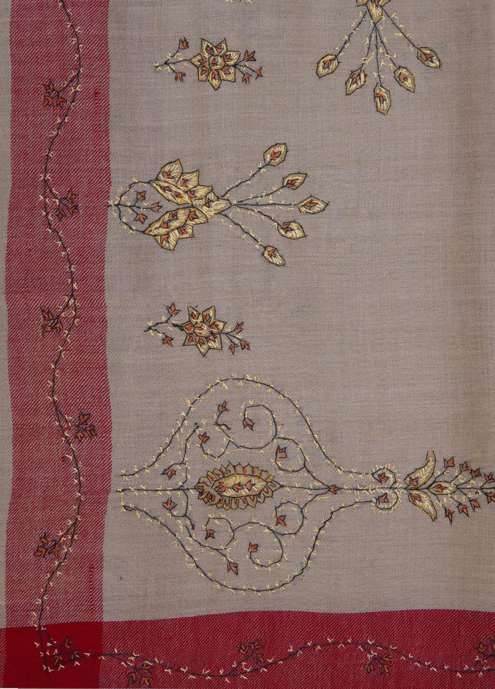 Sanaulla Exclusive Range  Pashmina  Shawls SU22PS-1 M-Shawls MIR-20 Brown 6 - Pashmina Shawls