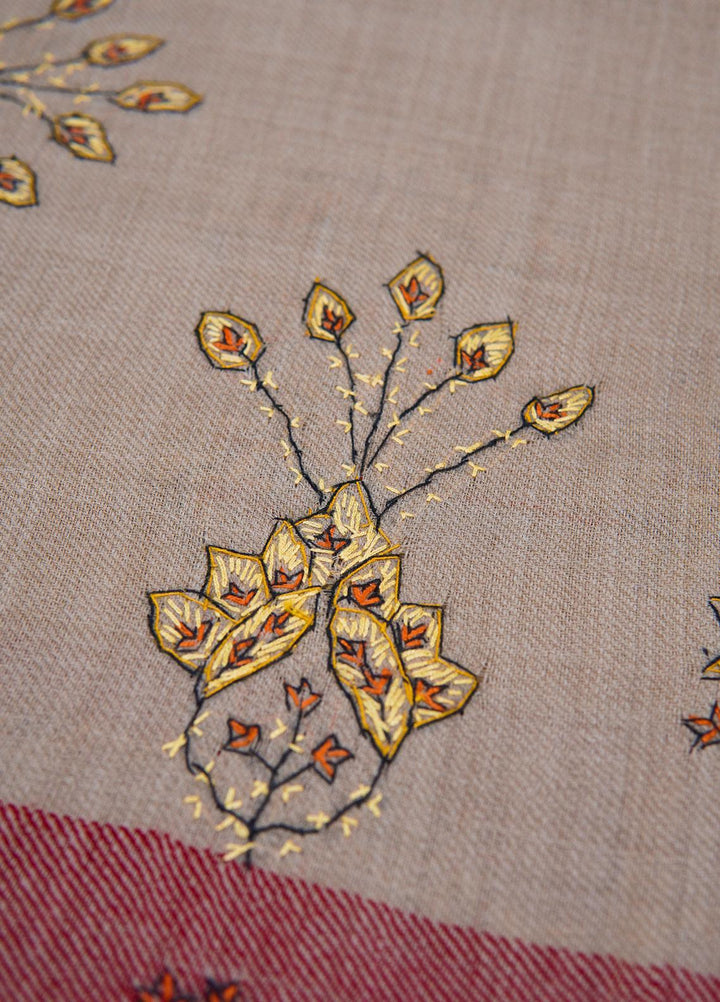 Sanaulla Exclusive Range  Pashmina  Shawls SU22PS-1 M-Shawls MIR-20 Brown 6 - Pashmina Shawls