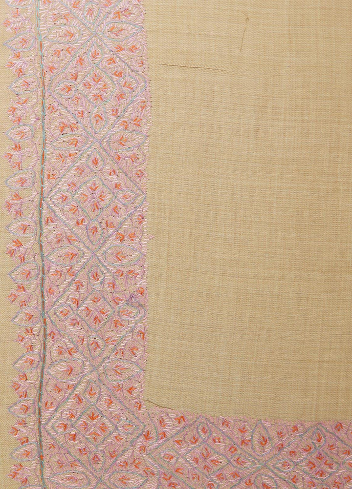 Sanaulla Exclusive Range  Pashmina  Shawls MAMA-20 Fawn-2 - Pashmina Shawls