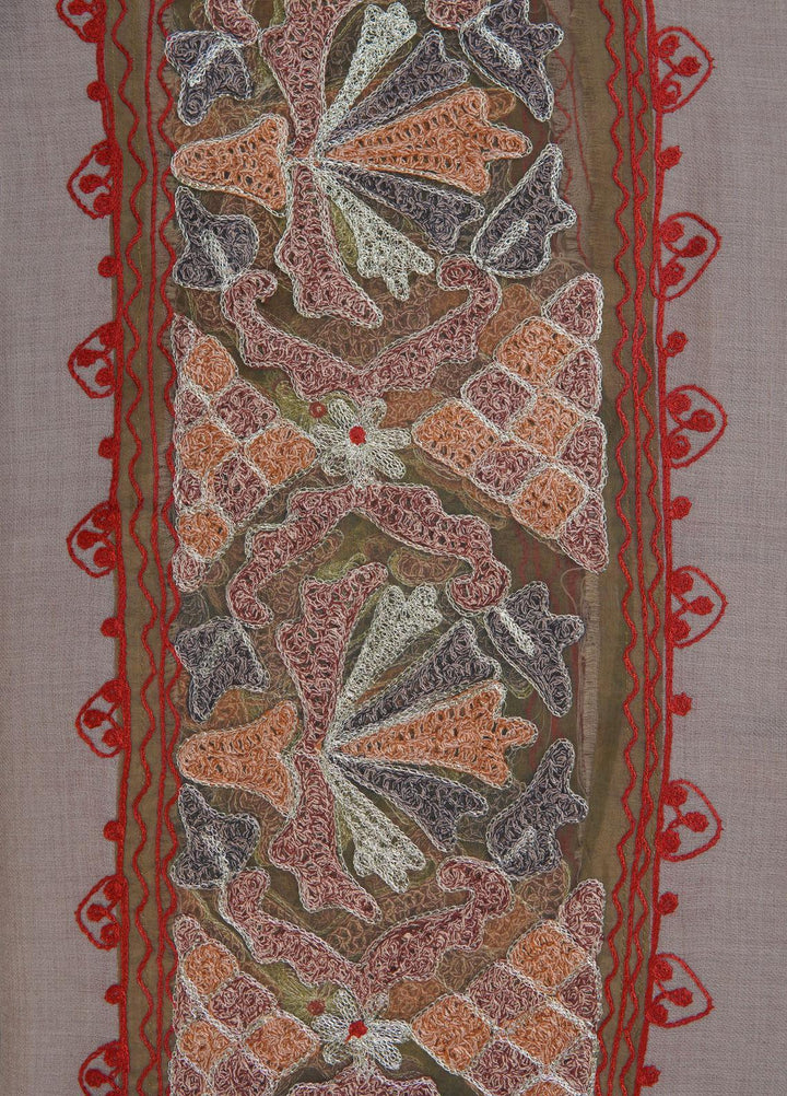 Sanaulla Exclusive Range  Pashmina  Shawls SU22PS-1 M-Shawls MIR-16 Fawn 5 - Pashmina Shawls