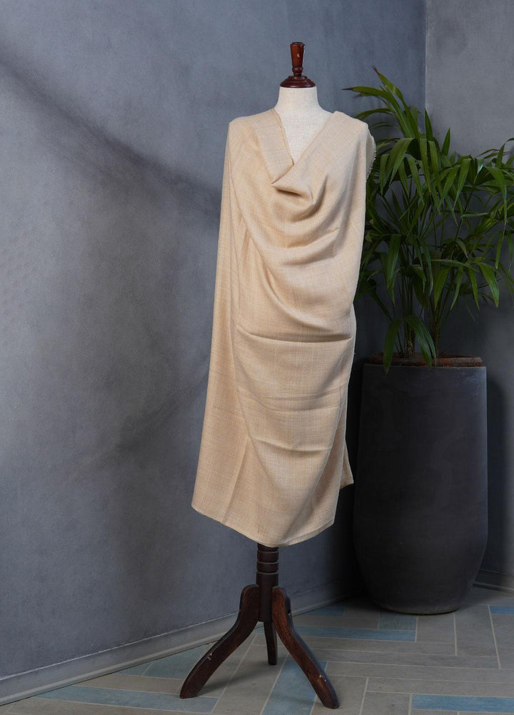 Sanaulla Exclusive Range  Pashmina  Shawls SU22PS-1 M-Shawls MIR-14 Fawn - Pashmina Shawls