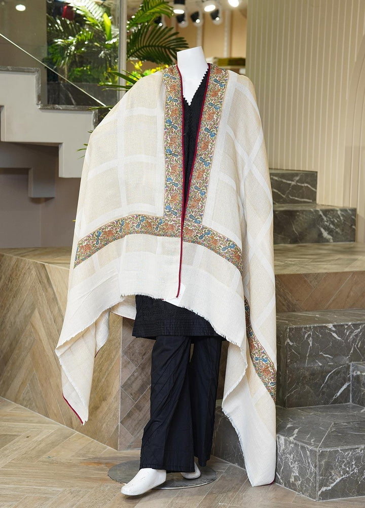 Sanaulla Exclusive Range  Pashmina  Shawls MAMA-04 Brown-4 - Pashmina Shawls