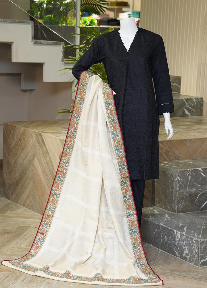 Sanaulla Exclusive Range  Pashmina  Shawls MAMA-04 Brown-4 - Pashmina Shawls