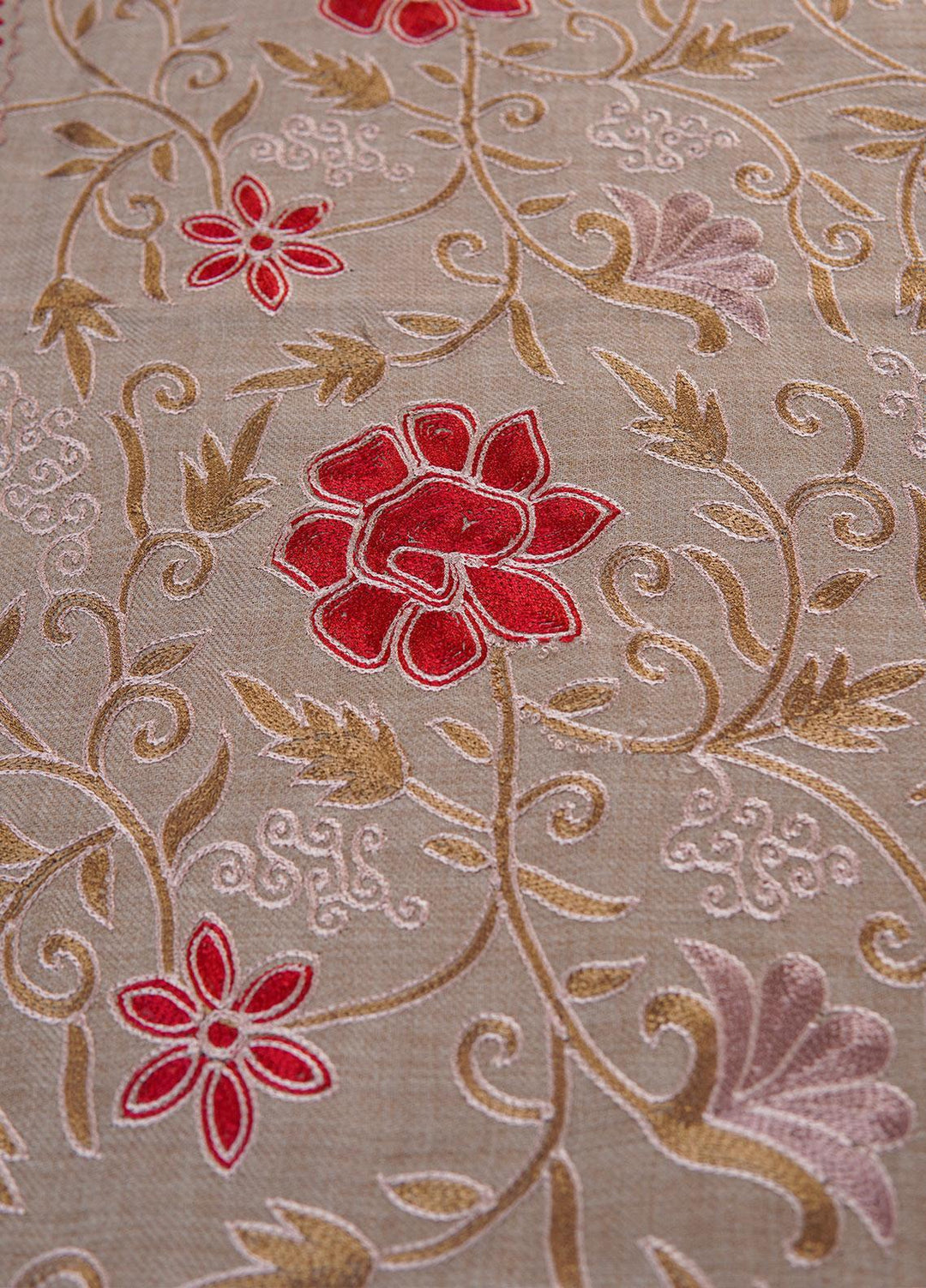 Sanaulla Exclusive Range  Pashmina  Shawls SU22PS-1 M-Shawls MIR-12 Brown 1 - Pashmina Shawls