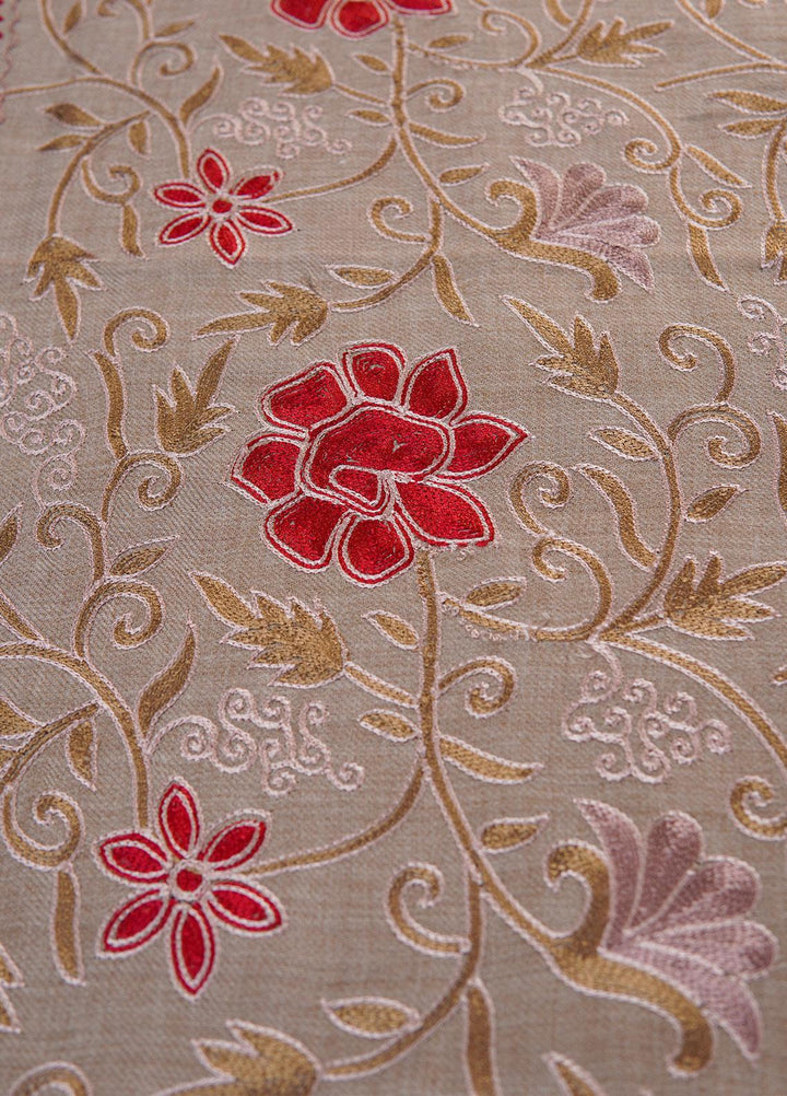 Sanaulla Exclusive Range  Pashmina  Shawls SU22PS-1 M-Shawls MIR-12 Brown 1 - Pashmina Shawls