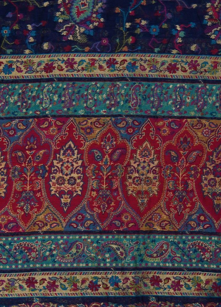 Sanaulla Exclusive Range  Pashmina  Shawls MAMA-11 Multi-13 - Pashmina Shawls