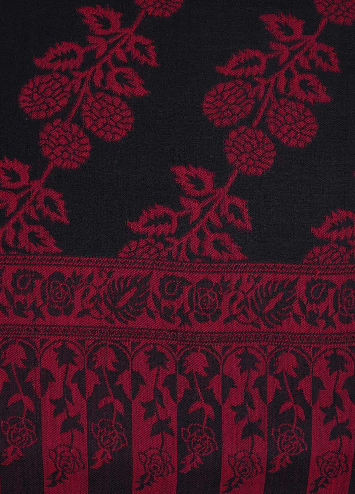 Sanaulla Exclusive Range  Pashmina  Shawls MAMA-48 Black-1 - Pashmina Shawls