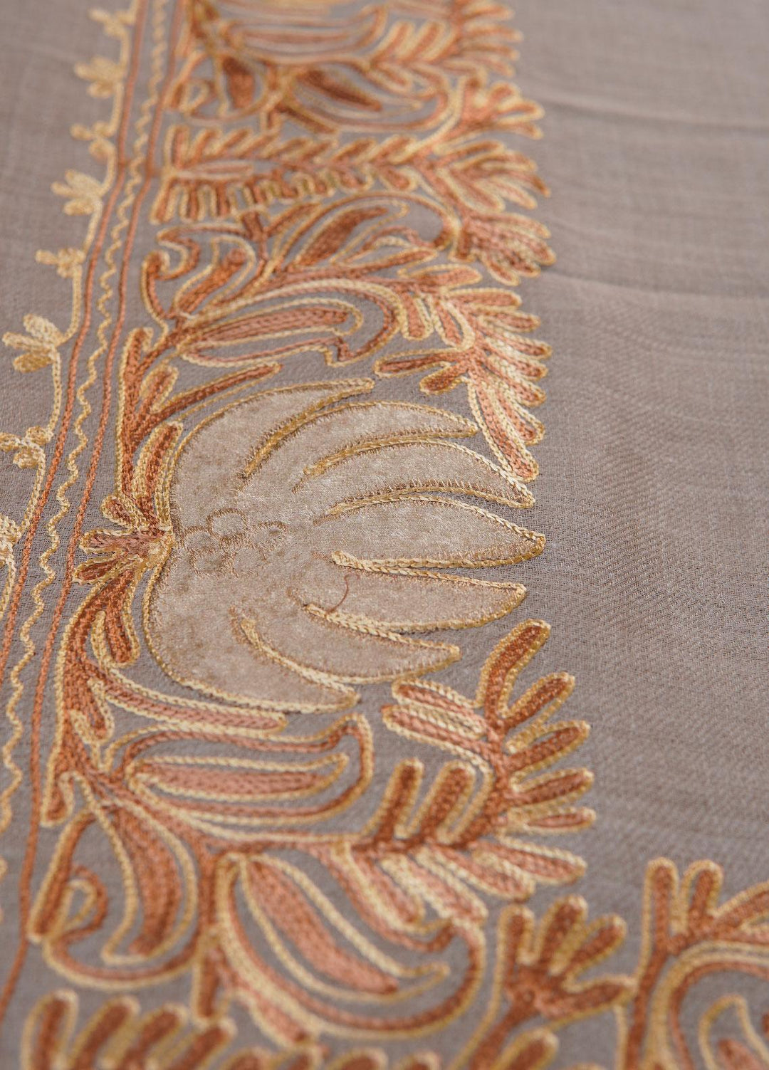 Sanaulla Exclusive Range  Pashmina  Shawls SU22PS-1 M-Shawls MIR-360 Fawn1 - Pashmina Shawls