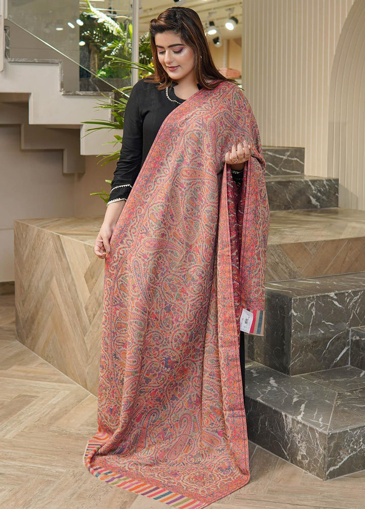 Sanaulla Exclusive Range  Pashmina  Shawls MAMA-08 Multi-1      - Pashmina Shawls