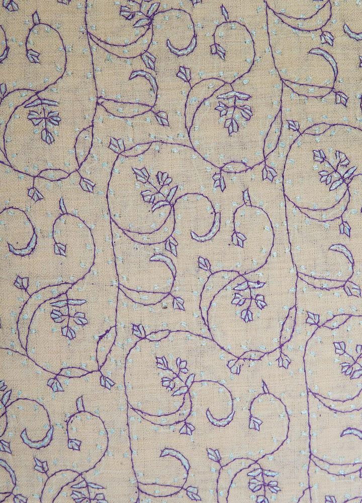 Sanaulla Exclusive Range  Pashmina  Shawls MAMA-47 Beige - Pashmina Shawls