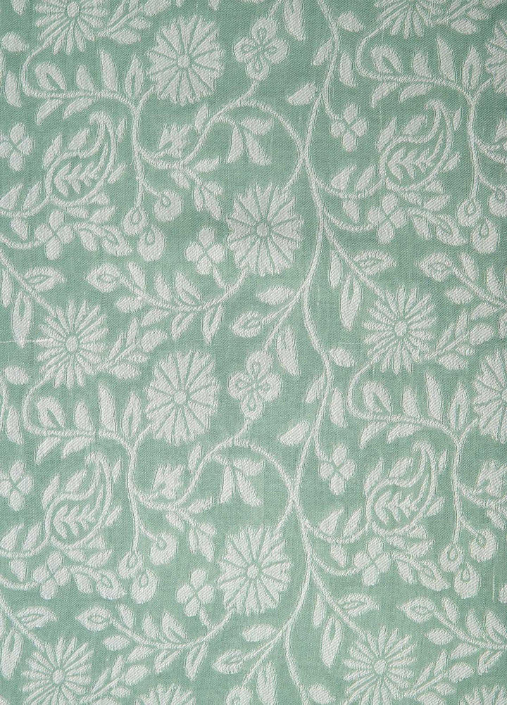 Sanaulla Exclusive Range  Pashmina  Shawls MAMA-48 Green - Pashmina Shawls