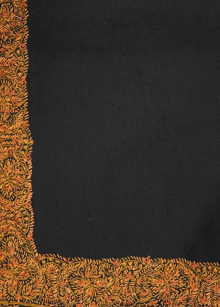 Sanaulla Exclusive Range  Pashmina  Shawls MAMA-16 Black-2 - Pashmina Shawls