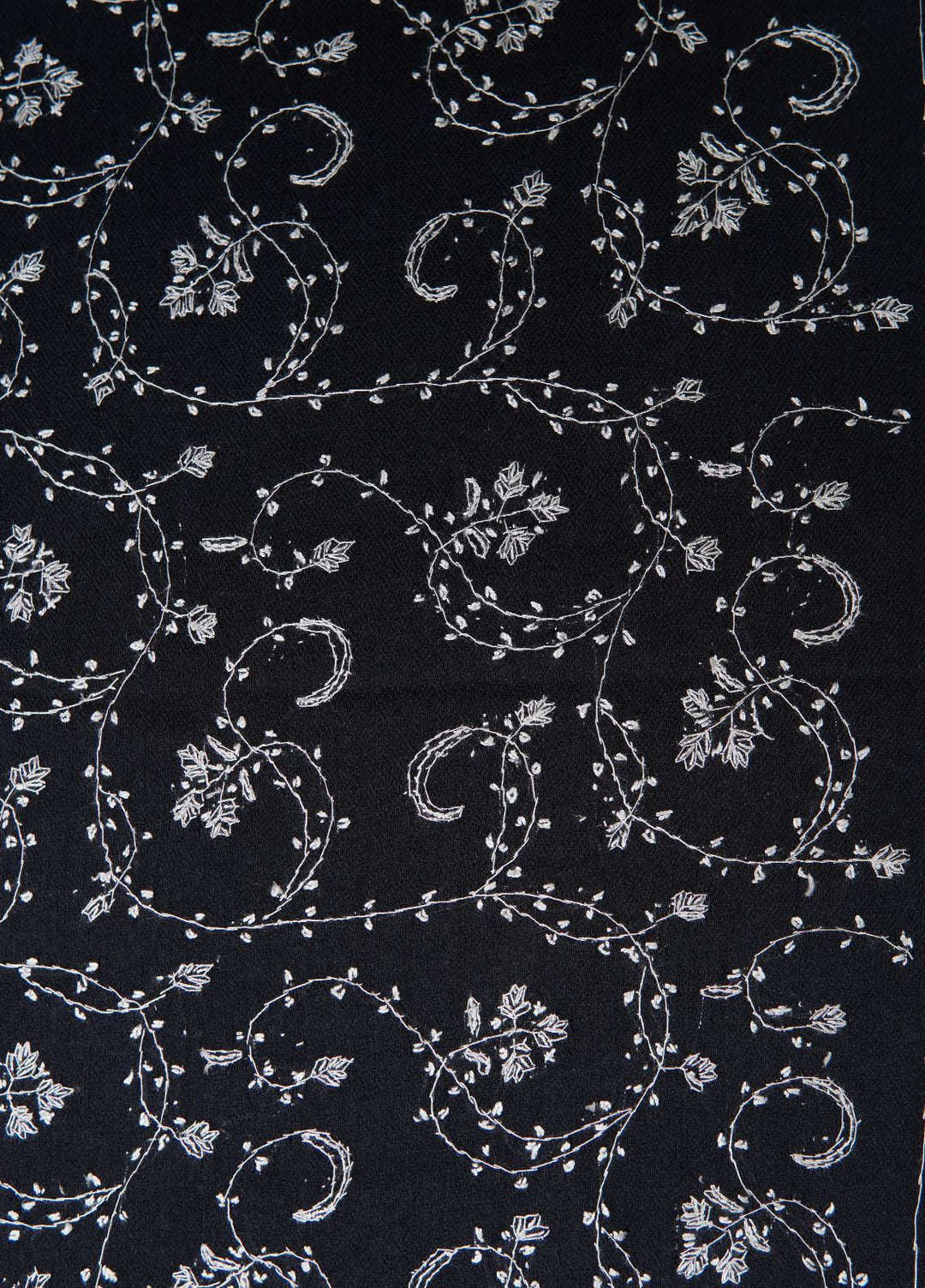 Sanaulla Exclusive Range  Pashmina  Shawls MAMA-47 Black - Pashmina Shawls