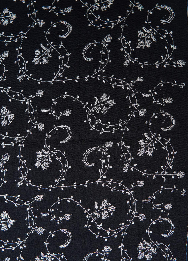Sanaulla Exclusive Range  Pashmina  Shawls MAMA-47 Black - Pashmina Shawls