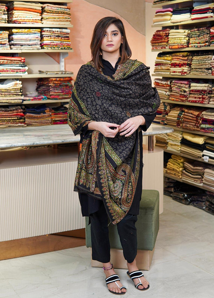 Sanaulla Exclusive Range  Pashmina  Shawls MAMA-32 Multi-5 - Pashmina Shawls