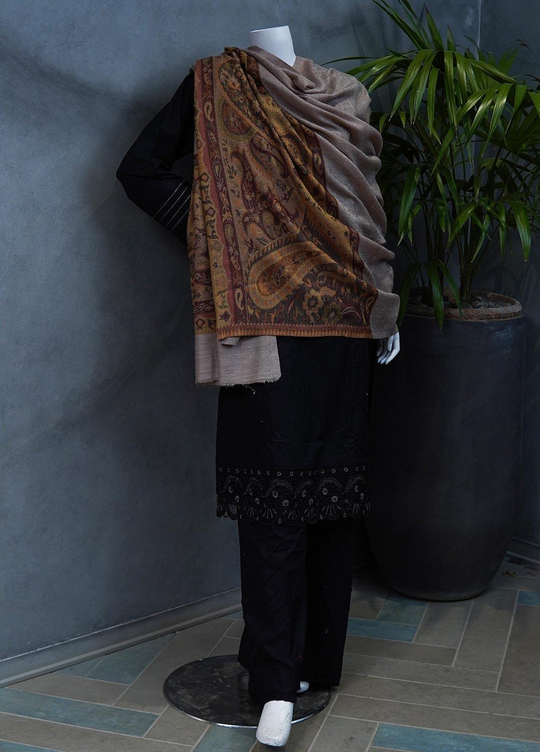 Sanaulla Exclusive Range  Pashmina  Shawls MAMA-34 Multi-4 - Pashmina Shawls