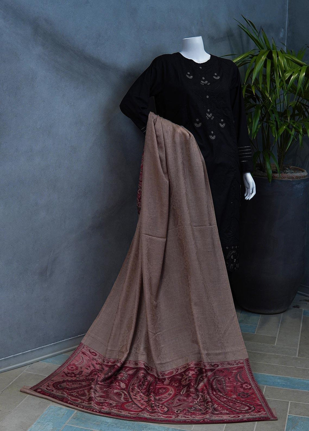 Sanaulla Exclusive Range  Pashmina  Shawls MAMA-34 Multi-9 - Pashmina Shawls