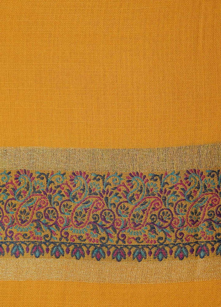 Sanaulla Exclusive Range  Pashmina  Shawls MAMA-44 Yellow - Pashmina Shawls