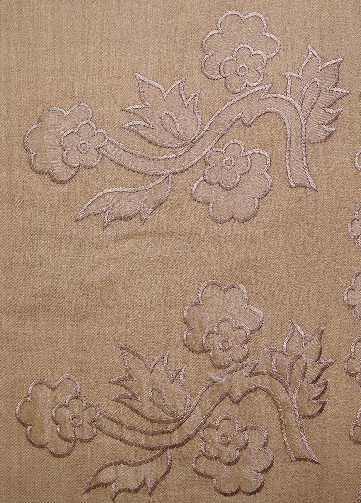 Sanaulla Exclusive Range  Pashmina  Shawls MAMA-49 Fawn-1 - Pashmina Shawls