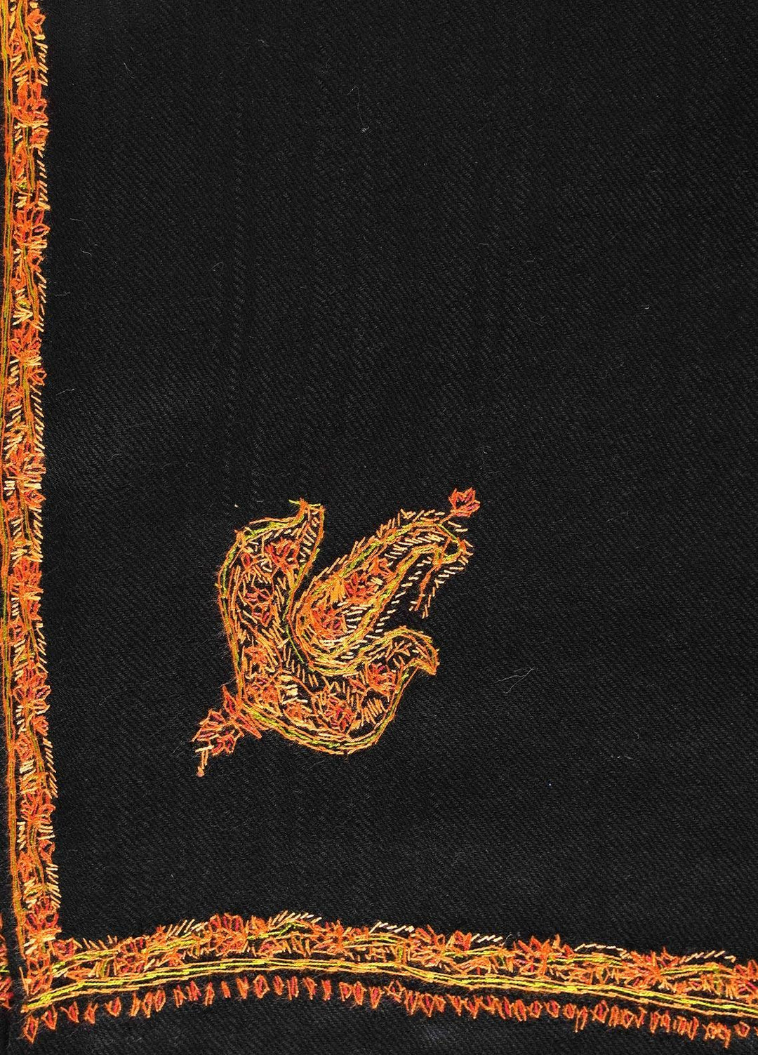 Sanaulla Exclusive Range  Pashmina  Shawls MAMA-15 Black-2 - Pashmina Shawls