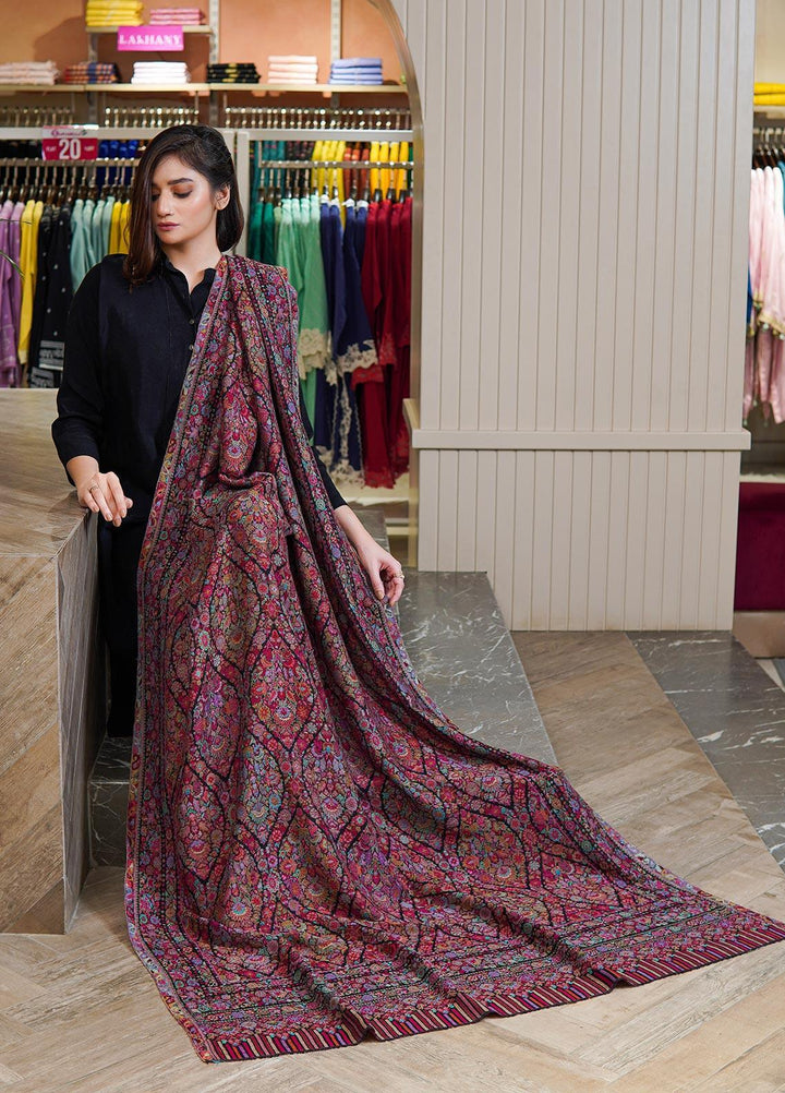 Sanaulla Exclusive Range  Pashmina  Shawls MAMA-33 Multi-4 - Pashmina Shawls