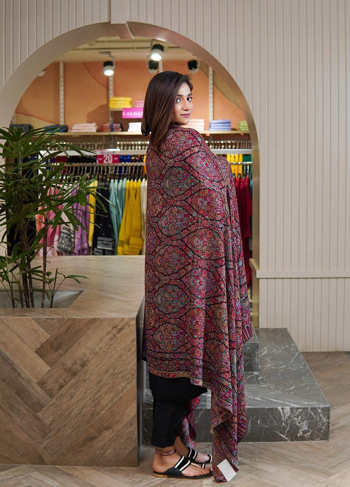 Sanaulla Exclusive Range  Pashmina  Shawls MAMA-33 Multi-4 - Pashmina Shawls