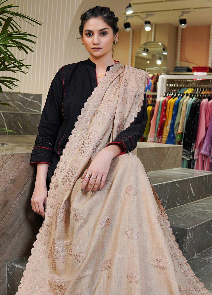 Sanaulla Exclusive Range  Pashmina  Shawls MAMA-49 Fawn-2 - Pashmina Shawls