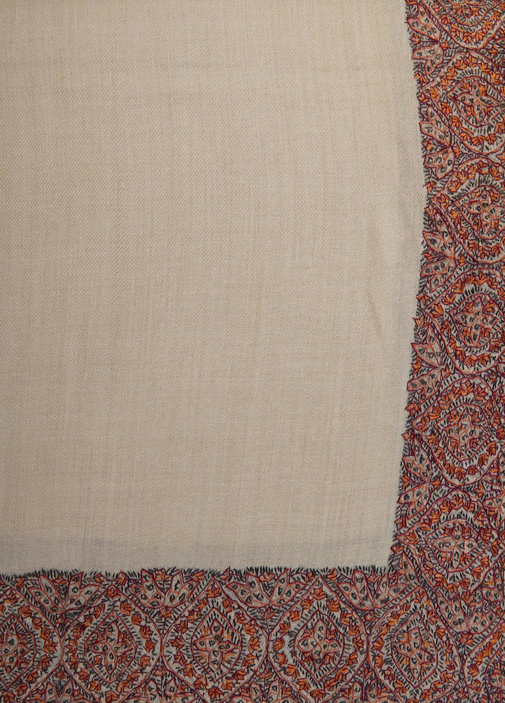 Sanaulla Exclusive Range  Pashmina  Shawls Top Dour DD KPS-17 Fawn-01   - Pashmina Shawls