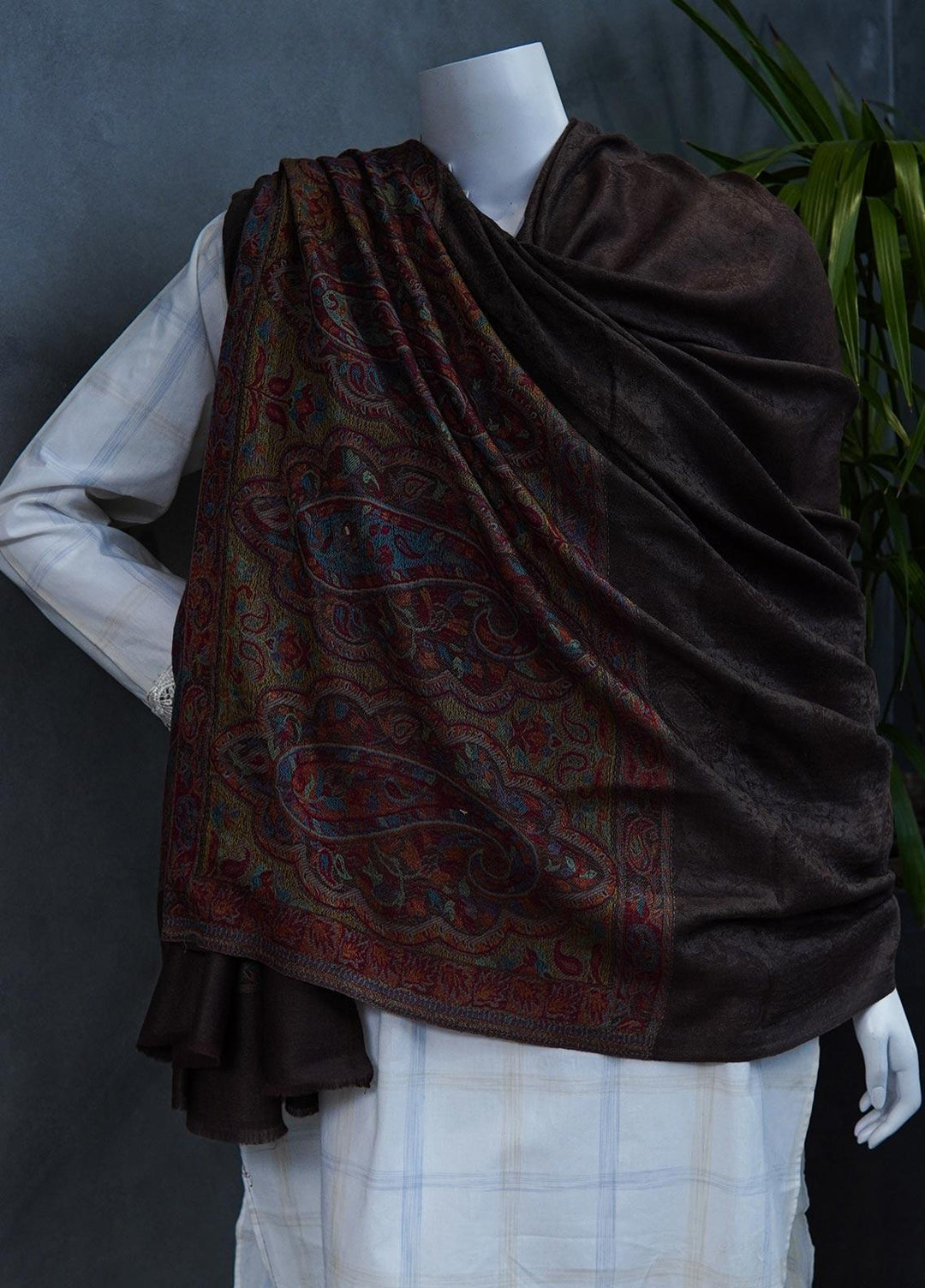 Sanaulla Exclusive Range  Pashmina  Shawls MAMA-34 Multi-12 - Pashmina Shawls